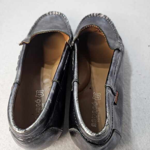 ANDAGO hamdmade Leather Loafers Sz 36 Dark Grey Metallic - Picture 4 of 8